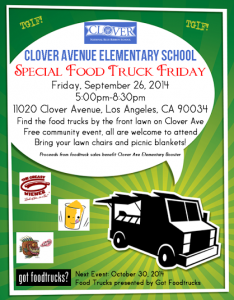los angeles food trucks, food truck friday, TGIF, fundraiser