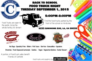 los angeles food trucks canfield elementary west los angeles back to school night lausd fundraiser